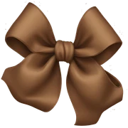 Brown bow sticker