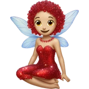 Fairy with red crystals  sticker