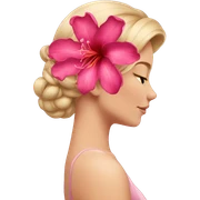 Azalea flower in woman's hair sticker