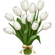 white tulip bouquet  sticker