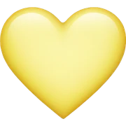 light yellow heart sticker