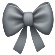 Grey bow sticker