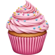Cupcake with pink icing sticker
