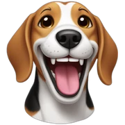 beagle laughing sticker