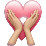 Sad heart hands  sticker