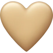 Beige love heart sticker