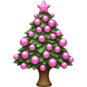 Pink Christmas tree  sticker