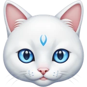 Gato blanco ojos azules sticker