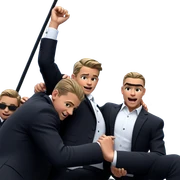boys in formal attire outdoors sticker