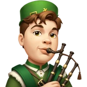 Green Bagpiper sticker