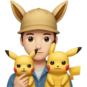 Sacha et pikachu  sticker