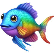 Rainbow fish sticker