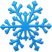 Blue snowflake sticker