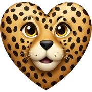 Cheetah heart sticker