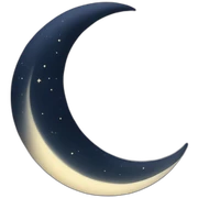 Crescent moon sticker