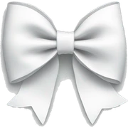 White bow on white bow sticker