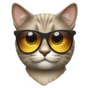 Cat with sunglasses sticker