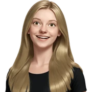 smiling girl with blonde hair sticker