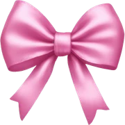pink satin bow sticker