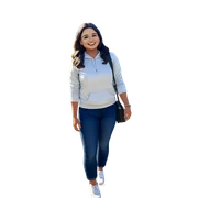 smiling girl outdoors in sunlight sticker