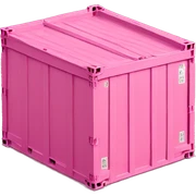 Pink container sticker