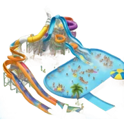 Water park sticker