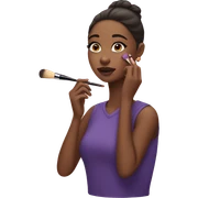 Girl doing makeup  sticker