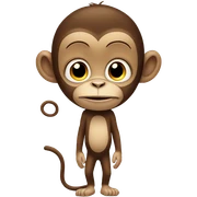 Tall monkey sticker