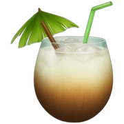 Coconut cocktail sticker