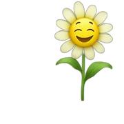 Flower with a smile sticker