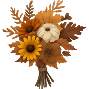 autumn bouquet brown sticker