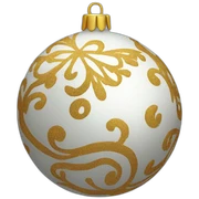 christmas ball decorated sticker