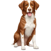 Light brown Brittany Spaniel/australian shepherd  sticker