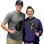 boys in hats smiling sticker