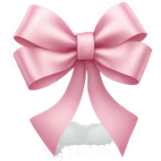 light pink ribbon bow sticker