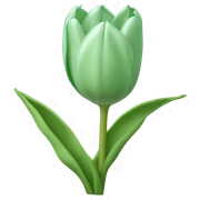 Pastel green tulip sticker