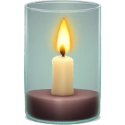 Candle in glass sticker