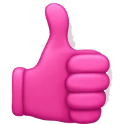 Pink thumbs up sticker