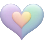Pastel hearts sticker