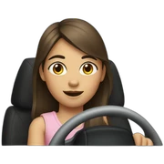 girl Driving sticker