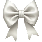 white satin bow sticker