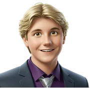 smiling boy in formal attire sticker