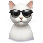 Cat with sunglasses sticker