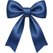 Navy blue bow  sticker