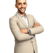 smiling man in white shirt sticker