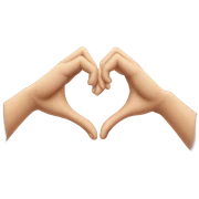 Heart hand sticker