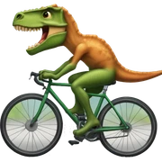 Dinosaurio ciclista sticker