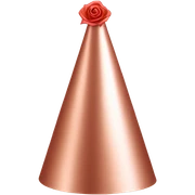 Rose gold Party Hat sticker