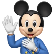 mickey mouse waving hello sticker