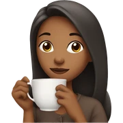 Girl sipping tea sticker